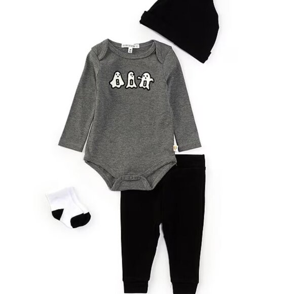 NWT Adventurewear 360 Baby Boys Knit Halloween Boo 4-Piece set - Picture 1 of 10